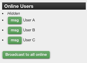  Online users area